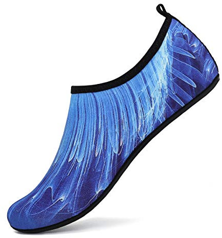 AUXDIQ Simskor badskor aquaskor surfskor vattenskor strandskor barfota snabbtorkande för kvinnor män barn, Aurora, 42/43 EU