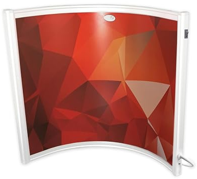 Könighaus Bogenheizung 300 W - Rubin Rot | Infrarot Standgerät, TÜV/GS, 5 Jahre Garantie, Schreibtisch Heizung, fester Stand