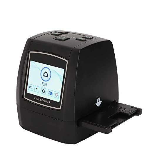 Zunate Digitaler Film- und Diascanner, Konvertiert 35-mm-, 126-KPK-, 110-, Super-8-Filmnegative und Dias in JPEG-Bilder mit 22 MP, mit 2,4-Zoll-TFT-LCD-Bildschirm und 128-MB-U-Disk(EU)