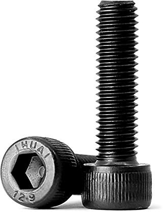 (80 Stück) M4x16mm Innensechskantschraube 12,9 Grad Kohlenstoffstahl Zylinderschrauben mit Innensechskant schrauben Vollgewinde schwarz