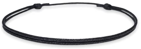 Luck Strings Thin Black Cord Bracelet for Men Women Teen Unisex Adult - Waterproof Nylon Surfer String Friendship Bracelets Summer Beach Accessories