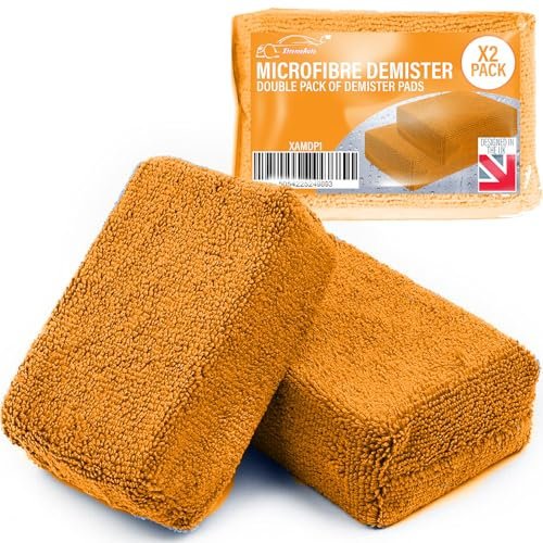Xtremeauto Microfibre XL Car Demister Pads, Demist Windscreen, Mirror, Glass Windshield & Windows, Microfiber Cleaning Pad For Cleaning Condensation (𝐏𝐚𝐜𝐤 𝐎𝐟 𝟐)