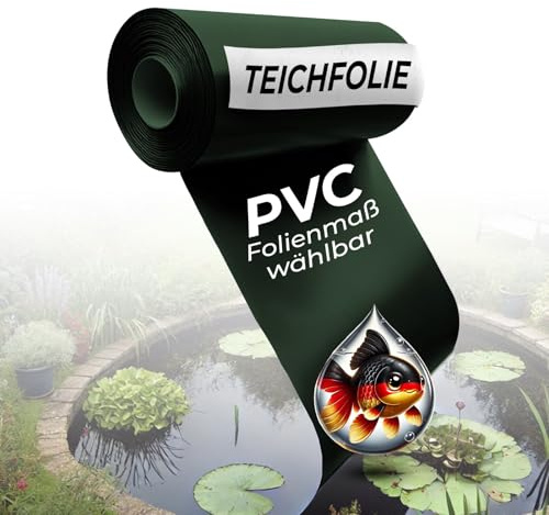 Black Forest Pond Shop Teichfolie 6 x 10 m olivgrün - Made in Germany - Teichfolie 1 mm -Premium DIY PVC grün 1mm, Maß 6x10m Teichfolie kaufen - Teichfolie 10 x 6 m