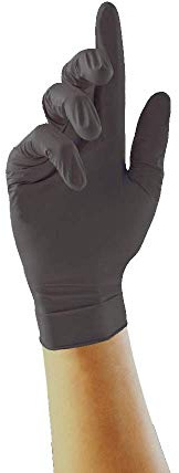 Ink Jungle Black Nitrile GP0032 GP0033 GP0034 GP0035 Examination Nitrile Gloves - Multipurpose, Powder Free and Latex Free Disposable Gloves, Box of 100 Gloves, Black (Small)