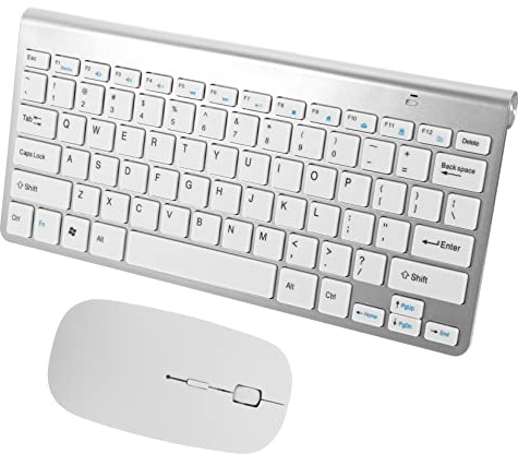 KOMBIUDA 1 Juego Juego De Teclado y Mouse Inalámbricos Teclado Ergonómico para Computadora Mini Ratones Inalámbricos Pequeño Teclado Inalámbrico Teclado con Vistoso Enchufar Abdominales