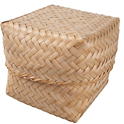 CCcollections Sticky Rice Bamboo Baskets | Traditional Handmade Sticky Rice Basket | Premium Bamboo Rice Steamer for Home & Restaurant