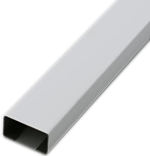 RAKKYO Schlafzimmer Wohnzimmer Dekorativer Kabelkanal, Kabelversteck aus Metall for Wandleuchten, Bildschirmleuchter, lackierbare, breite, Flache Sicherheitsschlauchschiene (Color : White, Size : 1.