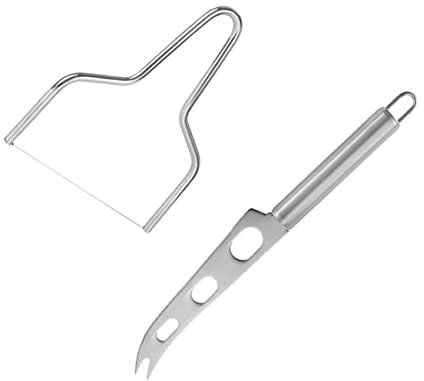Cabilock 1 Jeu Trancheuse Coupe-fromage Avion à Fromage Râpe à Fromage Couteaux à Condiments Outil De Grattoir De Rasoir Couteau à Crème Raclette Coupe Beurre Inox Silver Acier Inoxydable