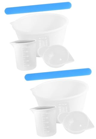 Tofficu 2 Set Set Di Misurini In Silicone Kit Di Strumenti Per Tazze Di Miscelazione Misurini Per Liquidi Strumenti Per La Creazione Di Oggetti Artigianali Tazza Di Riutilizzabile
