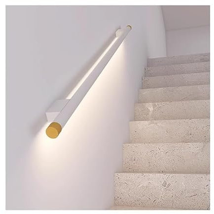 Il LED ha acceso il corrimano nero della scala del ferro battuto per sicurezza dell'interno con l'anti progettazione di slittamento