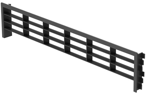 SOTECH Rejilla de ventilación para zócalos 396 x 83 mm negro tamaño | de entrada 384 x 75 mm ranurada adecuada para paneles de 13, 16 y 19 mm de grosor