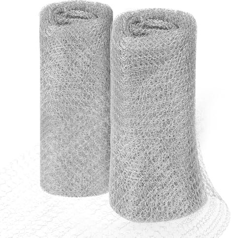 OFFCUP Grillage Anti Rongeur, 6Mx12.7CM Maille en Acier Inoxydable Filet de Treillis Métallique Contre Escargot Oiseaux Anti-Limaces Insectes Bloqueur pour Protection du Jardin