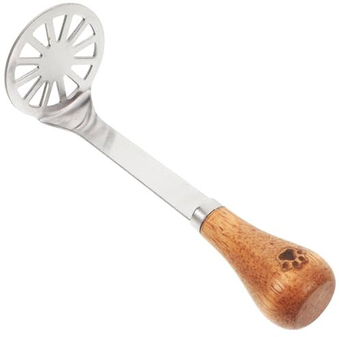 COLLBATH Kartoffelstampfer Mit Holzgriff Für Püree Und Gemüse Edelstahl Stampfer Für Küche Leicht Zu Reinigen Und Platzsparend