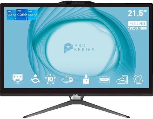 PRO AP222T 13M All-in-One Desktop PC, 21.5-inch FHD IPS Display, Intel Pentium Gold G7400, 4GB RAM, 128GB SSD, Windows 11 Pro