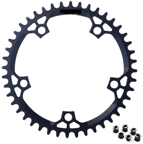 YETGFBH Kettenblatt,Schmale Breite KettenbläTter 130BCD Faltrad Kettenblatt Oval Runde Schmaler Weitzahnplatte Rennrad Kette 42T 44T 46T 48T 50T 52T Fahrradkettenräder(42T Oval)