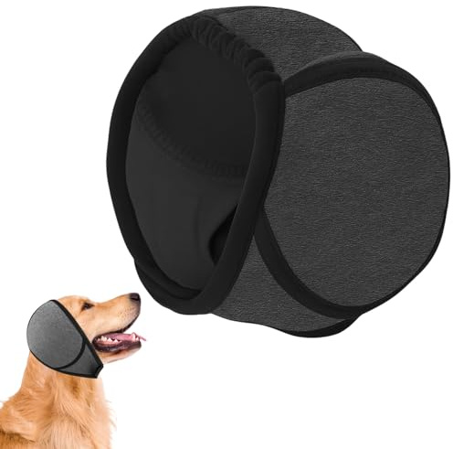 QhgPnt Dog Ear Protectors, Comfort Dogs Ear Muffs Noise Protection, Waterproof Adjustable Dog Snood Swim Ear Protectors for Bathing, Swimming, Travel, Outdoor Activities (Gray, M)