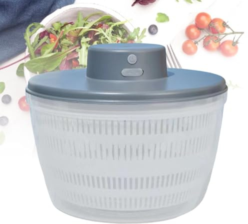 Essoreuse à Salade, déshydrateur de légumes électrique, égouttoir à Fruits ménager, essoreuse à Fruits et légumes Grande capacité, pour la Cuisine à Domicile A (A)