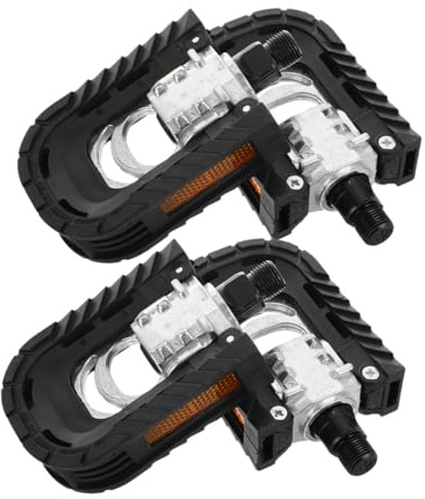 ROMISBABA 2 Paires Pédales de Pliantes Alliage Aluminium Légères Antidérapantes et Résistantes pour VTT Route et Hybride Faciles à Transporter et Compatibles Universellement Lot