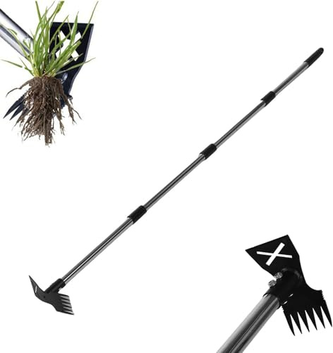 YUEHISY Herramienta de Extractor de Malezas con Mango Largo, Herramienta de Removedor de Malezas de 60 , Jardinería 2 en 1 Azúcar de Jardín de Hierba, para el Jardín de Jardines de