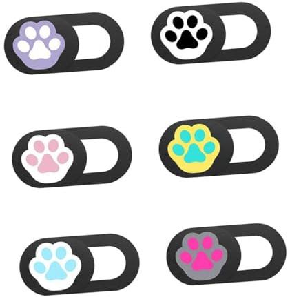 BAZEITFLOW Cubiertas de Seguridad para Cámaras Web 6 Piezas para Móviles y Portátiles Diseño Plástico Abs Protección Privacidad Compatible Dispositivos Electrónicos Color Negro