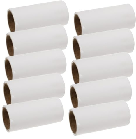 BESPORTBLE 10pcs Lint Roller Refills 600 Extra Sticky Sheets, Pet Hair and Floor Sticky Roller Replacement Pads for Dog Cat Hair Removal, Clothes and Carpet Cleaning