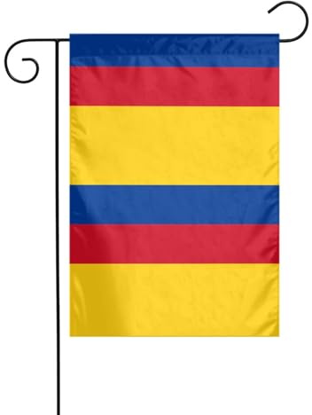 Drapeau de jardin 30,5 x 45,7 cm - Motif drapeau de la Colombie - Épais - Infroissable - Pour extérieur, jardin, pelouse, terrasse