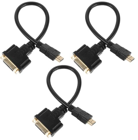 OSALADI 3 Pièces Câble Adaptateur Interface Multimédia Mâle vers Dvi Femelle Convertisseur Vidéo Dvi vers Interface Moniteur Et TV