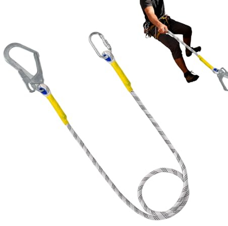 Safety Harness for Men in Construction, Heavy Load Support with Secure Locking Rope, Fall Arresting Rope, Climbing Trees Sports Adventure Outdoor Hunting