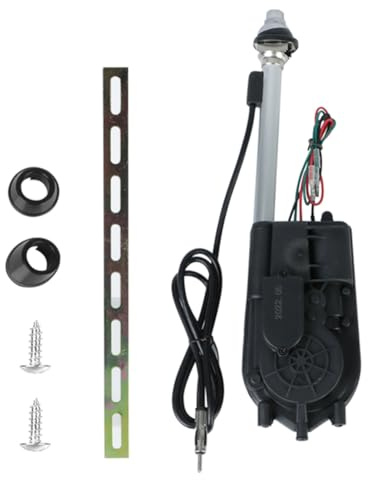 FEETER Antenne Télescopique Automatique à Énergie Électrique Antennes Extérieures de Véhicule 12 V Universelles Étanches pour Voiture SUV AM FM Radio