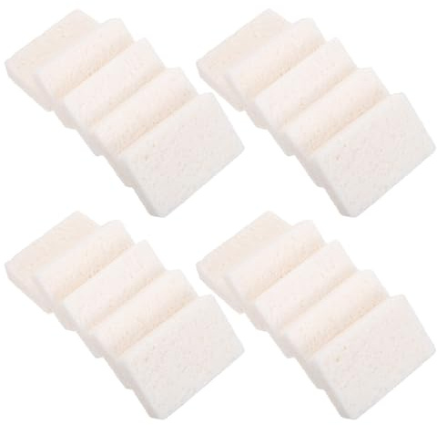 SHINEOFI Esponjas de Pulpa de Madera Absorbentes y Suaves Paquete de 20 de Color Que No Rayan Utensilios para Limpieza de Cocina para Fregar Platos y Superficies
