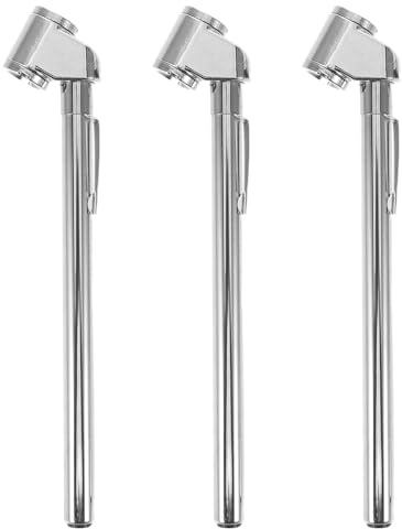 Healeved 3 Pezzi Manometro per Pneumatici Auto Digitale 3 Pezzi, Piccolo Tester Pressione Pneumatici Portatile in Acciaio Inox, Monitoraggio Accurato per Auto, Bici e Suv in Viaggio