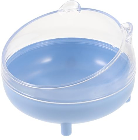 YARNOW Casa de Baño de Arena de Plástico, Diseño Fino Tapa Transparente Semicerrada para Aliviar el Estrés y Observar Cómodamente Color Aleatorio para Hámster Pequeño en Casa o Viajes