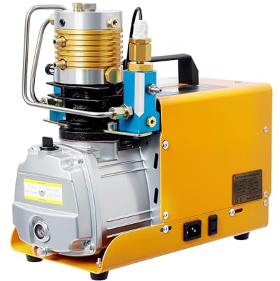 Mqwdxzfes Intelligente Hochdruck-Luftpumpe mit Automatischem Stopp, 30MPA Elektrische Luftpumpe mit Digitaldisplay & 3-Stigem Öl/Wasser-Filter, PCP Kompressor Industrielle Hochdruckluftpumpe