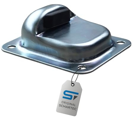 SCHARTEC Floor Gate Stopper with Rubber for Swing Gate, End Stop, Floor Stop, Overrun for Swing Gate, Garden Gate, Overrun Shoe