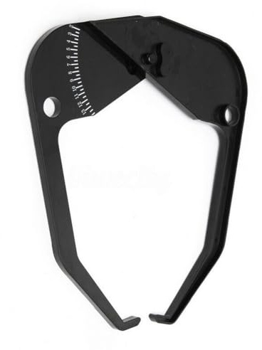 MuchLuckystar Bilanciatore per pneumatici, strumento di misurazione della larghezza del cerchione, strumento di misurazione con numeri bianchi luminosi, calibro in plastica portatile per bilanciatori