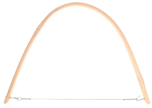 Scie à Chantourner Manuelle en Bambou et Fil D’acier, Arc en U