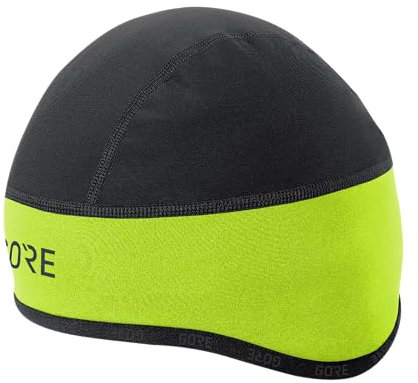 GORE Wear Winddichte Herren Fahrrad-Mütze, C3 WINDSTOPPER Kappe, Größe: 60-64, Farbe: Neon-Gelb/Schwarz, 100398