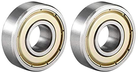 sourcing map 2 Stück 6000ZZ Kugellager Doppelschild 10 mm x 26 mm x 8 mm Kohlenstoffstahl Z1