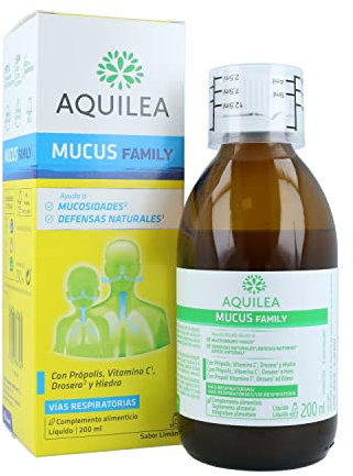 AQUILEA Mucus Jarabe 200 ml | Vías Respiratorias | N-acetilcisteína MSM Própolis Drosera Hiedra y Vitamina C