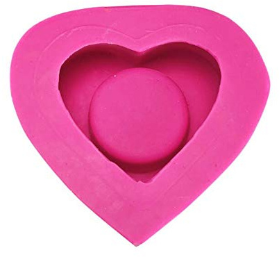 Stampo 3D a forma di cuore in silicone, per piccoli vasi per piante grasse e fiori, portacandele, fai da te con gesso, cemento, argilla, creazioni artistiche e per accessori per aromaterapia