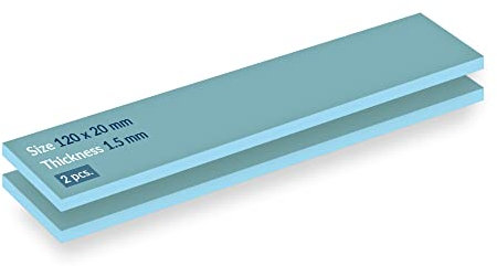 ARCTIC TP-2 (APT2560): Economic Thermal Pad, 120 x 20 x 1.5 mm (2 Pieces) - Thermal pad, Excellent heat conduction, Low hardness, Ideal gap filler, Easy installation, Safe handling - Blue