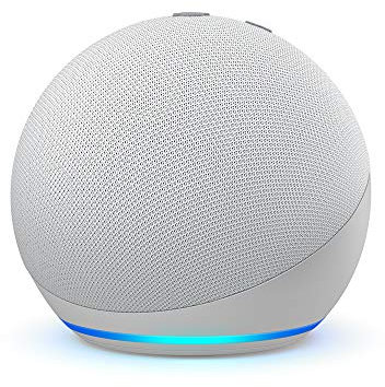 Echo Dot (4th generation) | Smart speaker with Alexa | Glacier White