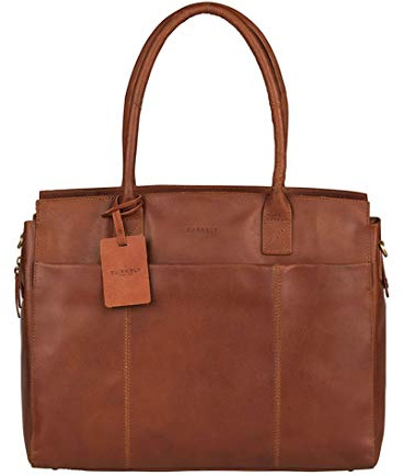 Burkely Vintage Doris Schultertasche Leder 39 cm Laptopfach