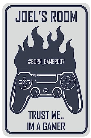 Trust Me.. Im A Gamer Kids Bedroom Door Sign Personalised For You - Any Name! Door Plaque,Girls/Boys,Decor,Kids Room,Games