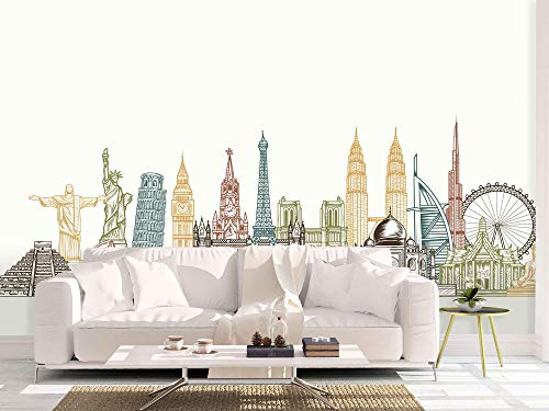 Oedim Fotomural Vinilo para Pared Monumentos del Mundo | Mural | Fotomural Vinilo Decorativo | 200 x 150 cm | Decoración comedores, Salones, Habitaciones