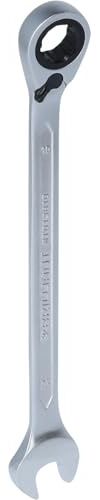 BRILLIANT TOOLS BT013810 Clés polygonales à cliquet contre-coudées, 10 mm [Powered by KS TOOLS]