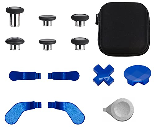 YUNMGALH For Elite series 2 Thumbsticks, D-pads, Paddles Trigger Buttons Replacement with Tools for Xbox One Elite series 2 Controller (Model1797) - Blue