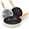 La Moustache - Set 3 Padelle di Alluminio Fuso con Dimensioni di 20/24/28 cm Antiaderente e Professionale, Tutte le Cucine, Induzione, Gas, Piano Cottura Elettrico e Vitroceramica (Andes)