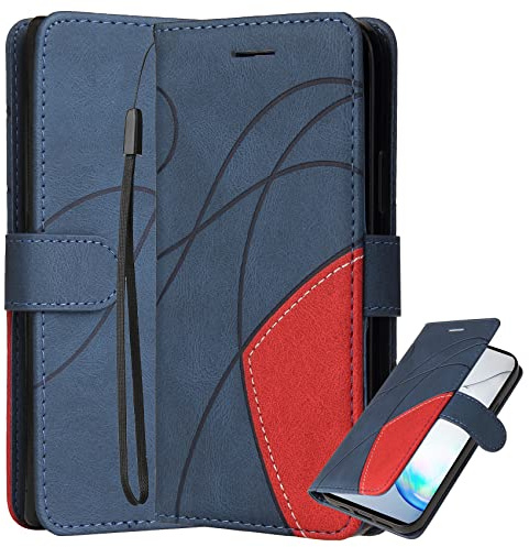 Klapber Handyhülle für Nokia G20/G10 - Leder Klapphülle mit Kartenfach & Stehfunktion - Silikon Schutz Handytasche - Blau