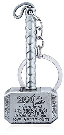 Porte-clés décapsuleur en forme de marteau de Thor - En alliage - Cadeau créatif - Cadeau - Jouet cinéma (C)